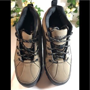 Brahma steel toed sneakers, slip resistant.